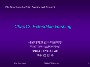 Chap12. Extensible Hashing