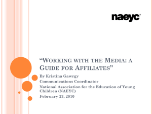 Working with the Media: a Guide for Affiliates Part 1