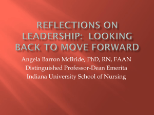 Reflections on Leadership: Looking Back to Move Forward