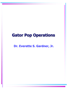 GATOR POP OPERATIONS