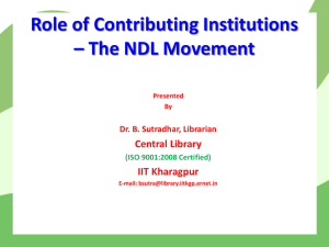 NDL-Workshp-BS - Central Library, IIT Kharagpur