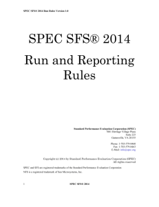 SPEC SFS® 2014 Run and Reporting Rules