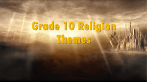 Grade 10 Religion Themes