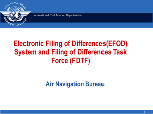 System and Filing of Differences Task Force (FDTF)