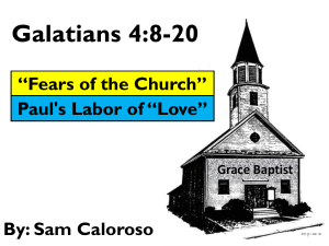 Galations 4:8-20 - Friends in Faith