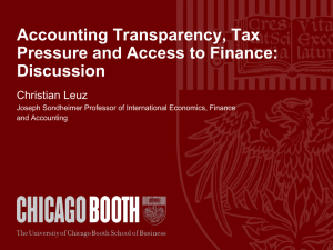 Accounting Transparency, Tax Pressure and Access to Finance