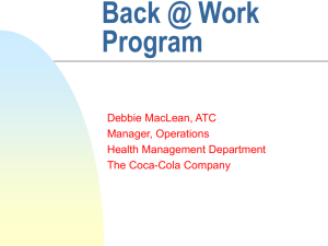 Back @ Work Program