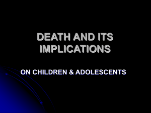 Death and its Implications for Children & Adolescents