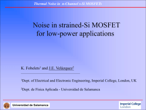 Noise in strained-Si MOSFET for low