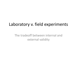 Laboratory versus field experiments