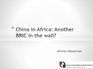 Herman Wasserman: China in South Africa