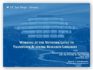 Working at the Network Level to Transform Academic