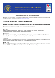 (BBA) in Finance or Financial Management