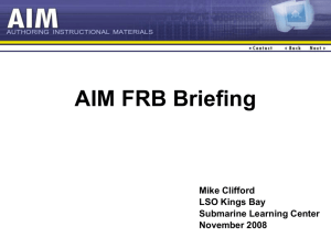 SLC AIM FRB Briefing