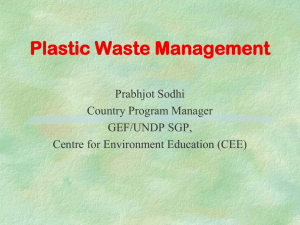Government Policies on the Plastic Waste Management
