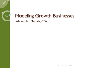 Modeling Growth Businesses