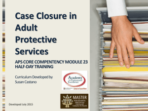 Case Closure in Adult Protective Services