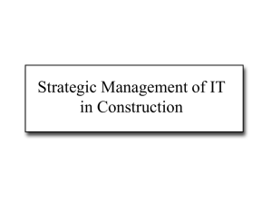 Strategic Management of IT in Construction