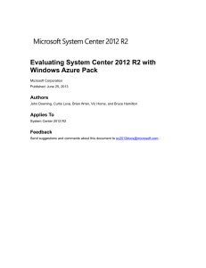 Evaluation Guide for System Center 2012 R2 and the