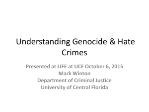 Understanding Genocide and Hate Crimes