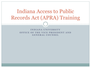 Indiana Access to Public Records Act (APRA)