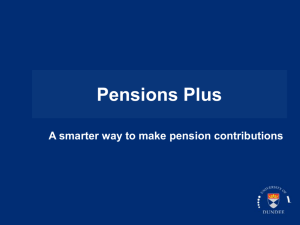 Pensions Plus - University of Dundee