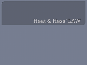 Heat HESS (H) - NordoniaHonorsChemistry