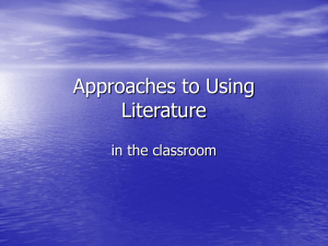 Approaches to using literature (PPP)