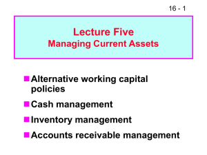 CHAPTER 15 Managing Current Assets