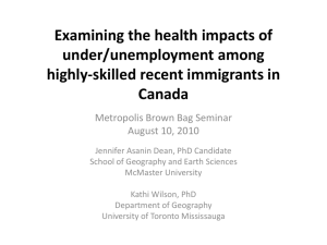 Examining the health impacts of under/unemployment among highly