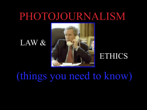 Photo Journal Ethics Law