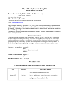 Class Schedule - Bloustein School of Planning and Public Policy