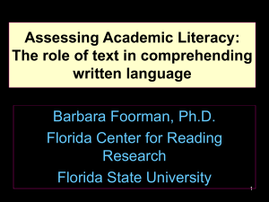 Psyc 6356 Clinical Assessment I - Florida Center for Reading
