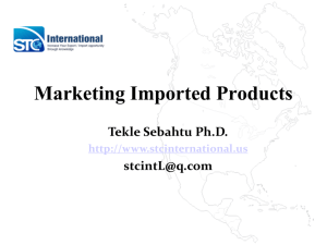 Marketing Imported Products