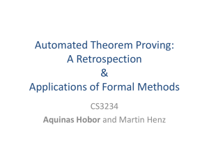 Automated Theorem Proving: A Retrospection & Applications of