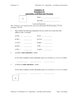 Worksheets Acid Rain Worksheet chemistry 12 worksheet 4 6 anhydrides acid rain and titrations 71 titrations