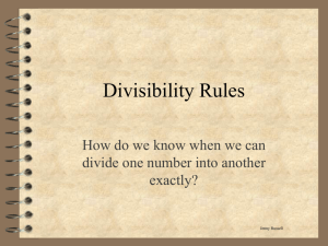Divisibility Rules - Primary Resources