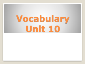 Vocabulary Unit 10 amnesty