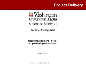 PD Presentation – Steps 1 & 2 - Facilities Management Department