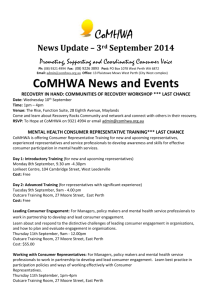 3rd September 2014 - Consumers of Mental Health WA