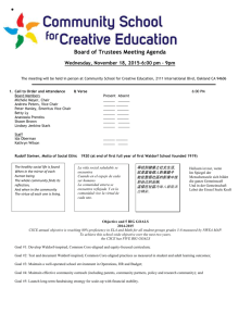 Agenda - Community School for Creative Education