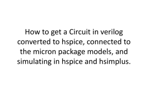 How to get a Circuit in verilog converted to hspice and simulating in