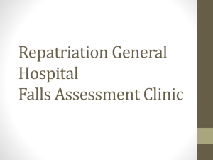 Repatriation General Hospital Falls Assessment Clinic