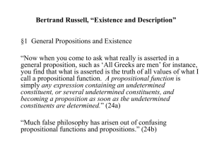 Bertrand Russell, “Existence and Description”