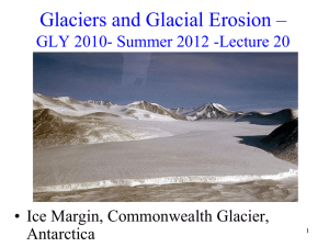 Glaciers and Glacial Erosion - FAU