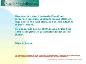 - Carrier Logistics, Inc.