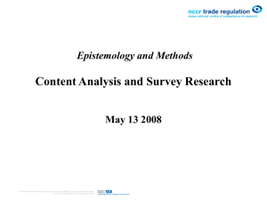 Content Analysis and Survey Research