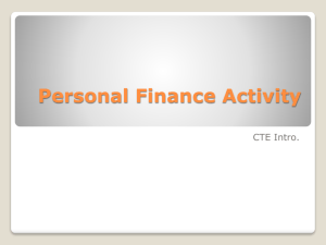 Personal Finance Activity