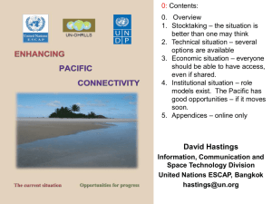 Pacific Island Telecommunications: A Stocktaking - UN
