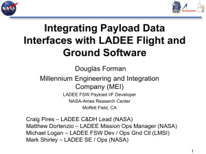 Integrating Payload Data Interfaces with LADEE Flight and Ground